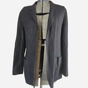 Italian Luxury Brand Tombolini Black wool unlined light blazer/jacket.
